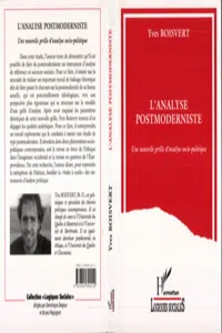 L'analyse postmoderniste_cover