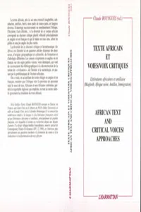 Textes africains et voies/voix critiques_cover