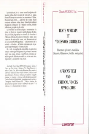 Textes africains et voies/voix critiques