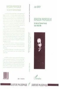 Bergson Professeur - au Lycée de Clermont-Ferrand_cover