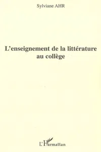 L'enseignement de la littérature au collège_cover