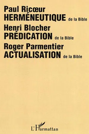 Herméneutique de la Bible