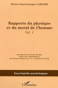 Rapports du physique et du moral de l'homme_cover