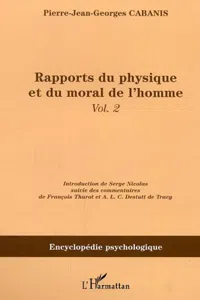 Rapports du physique et du moral de l'homme_cover