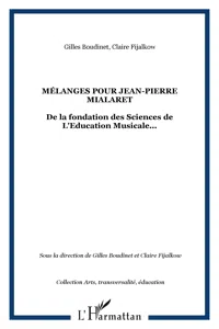 Mélanges pour Jean-Pierre Mialaret_cover