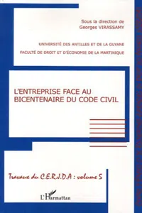 L'entreprise face au bicentenaire du Code civil_cover