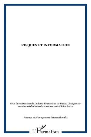 Risques et information