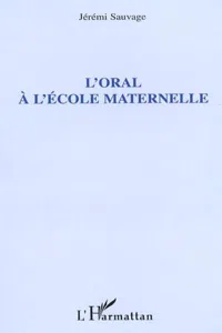 L'oral à l'école maternelle_cover