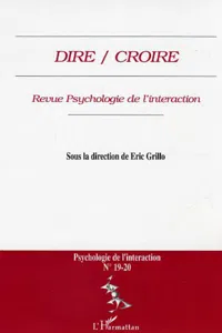 Dire / Croire_cover