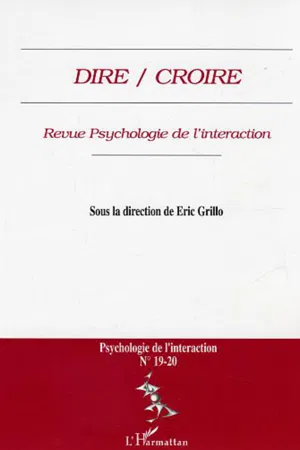 Dire / Croire (n° 19-20)