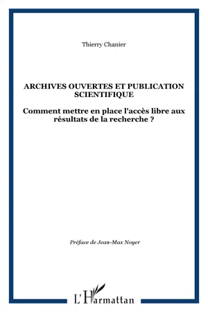 Archives ouvertes et publication scientifique