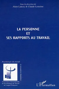 La personne et ses rapports au travail_cover