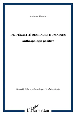 De l'égalité des races humaines