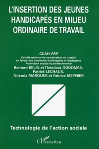 L'insertion des jeunes handicapés en milieu ordinaire de travail_cover