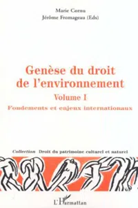 GÉNÈSE DU DROIT DE L'ENVIRONNEMENT_cover