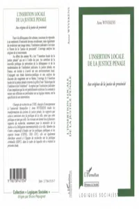 L'INSERTION LOCALE DE LA JUSTICE PÉNALE_cover