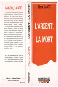 L'argent, la mort_cover