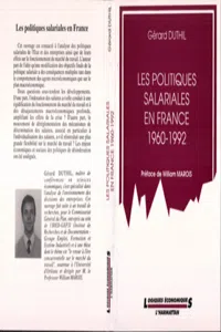 Les politiques salariales en France 1960-1992_cover