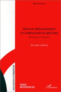 Travail pédagogique, et formation d'adultes_cover