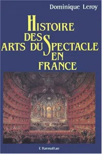 Histoire des arts du spectacle en France_cover