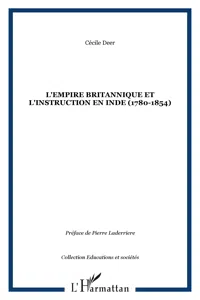 L'empire britannique et l'instruction en Inde_cover