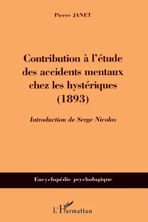 Contribution à l'étude des accidents mentaux chez les hystériques