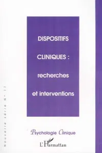 DISPOSITIFS CLINIQUES : recherches et interventions_cover