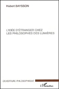 IDEE D'ETRANGER CHEZ LES PHILOSOPHES DES LUMIERES_cover