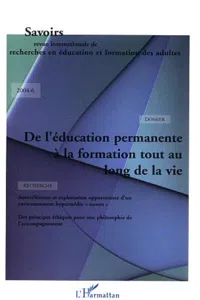 De l'éducation permanente à la formation tout au long de la vie_cover