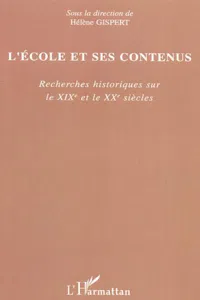 L'école et ses contenus_cover