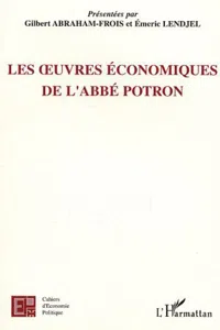 Les œuvres économiques de l'Abbé Potron_cover