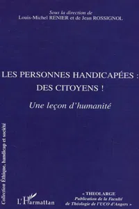 Les personnes handicapées : des citoyens !_cover