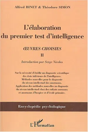 L'élaboration du premier test d'intelligence (1904-1905)