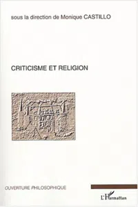 Criticisme et religion_cover