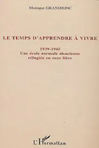 Le temps d'apprendre à vivre_cover