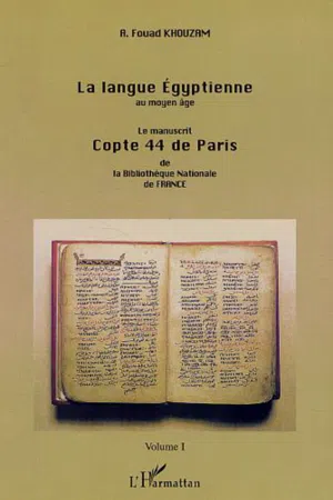 LA LANGUE ÉGYPTIENNE AU MOYEN-ÂGE