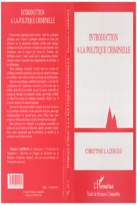 INTRODUCTION À LA POLITIQUE CRIMINELLE_cover