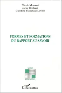 FORMES ET FORMATIONS DU RAPPORT AU SAVOIR_cover