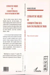 L'ENFANT DU MILIEU OU COMMENT ETRE SEUL DANS UNE FRATRIE DE TROIS_cover