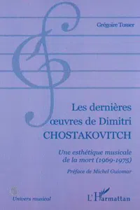 LES DERNIÈRES ŒUVRES DE DIMITRI CHOSTAKOVITCH_cover