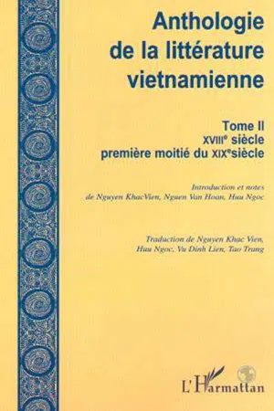 ANTHOLOGIE DE LA LITTÉRATURE VIETNAMIENNE