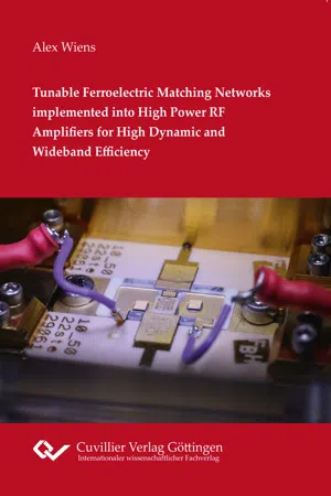 Tunable Ferroelectric Matching Networks implemented into High Power RF Amplifiers for High Dynamic and Wideband Efficiency
