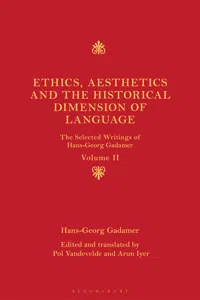 Ethics, Aesthetics and the Historical Dimension of Language_cover