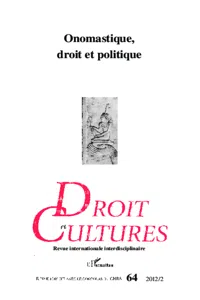 Onomastique, droit et politique_cover