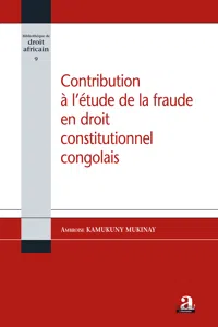 Contribution à l'étude de la fraude en droit constitutionnel congolais_cover