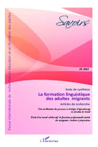 La formation linguistique des adultes migrants_cover