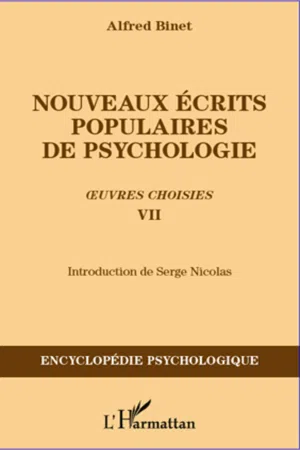 Nouveaux écrits populaires de psychologie