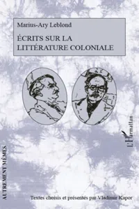 Ecrits sur la littérature coloniale_cover