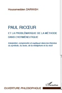 Paul Ricoeur et la problématique de la méthode dans l'herméneutique_cover