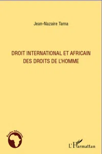 Droit international et africain des droits de l'homme_cover